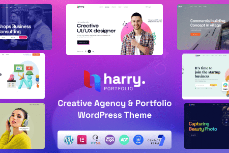 Harry - Creative Agency & Portfolio WordPress Theme + RTL
