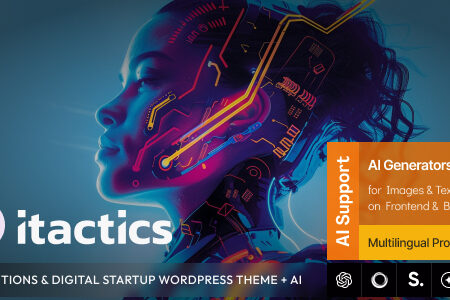 ITactics v1.0 – IT Solutions & Digital Startup WordPress Theme + AI